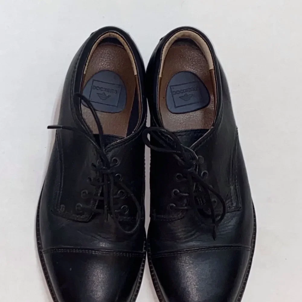 Dockers Classic Black Men's Leather Derbys Size 10.5W